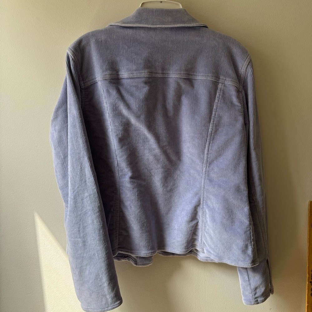 CHADWICK’S Ladies’ fitted periwinkle / lilac corduroy jean jacket, size S - Picture 2 of 7